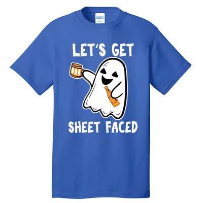 Lets Get Sheet Faced Boos Beer Ing Boo Ghost Halloween Cute Gift Tall T-Shirt