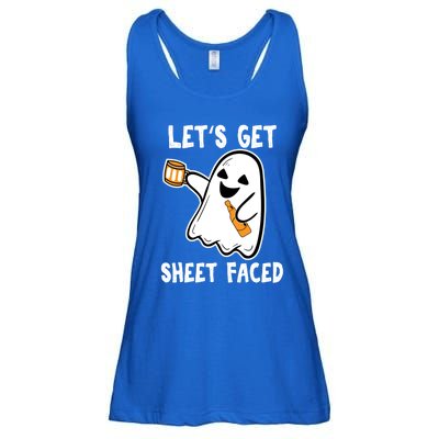 Lets Get Sheet Faced Boos Beer Ing Boo Ghost Halloween Cute Gift Ladies Essential Flowy Tank