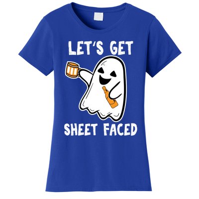 Lets Get Sheet Faced Boos Beer Ing Boo Ghost Halloween Cute Gift Women's T-Shirt