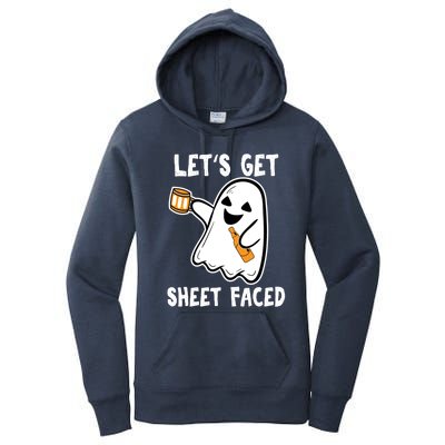 Lets Get Sheet Faced Boos Beer Ing Boo Ghost Halloween Cute Gift Women's Pullover Hoodie