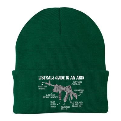 Liberals Guide To An AR15 Funny Anti Liberal Pro Gun AR15 2A Knit Cap Winter Beanie