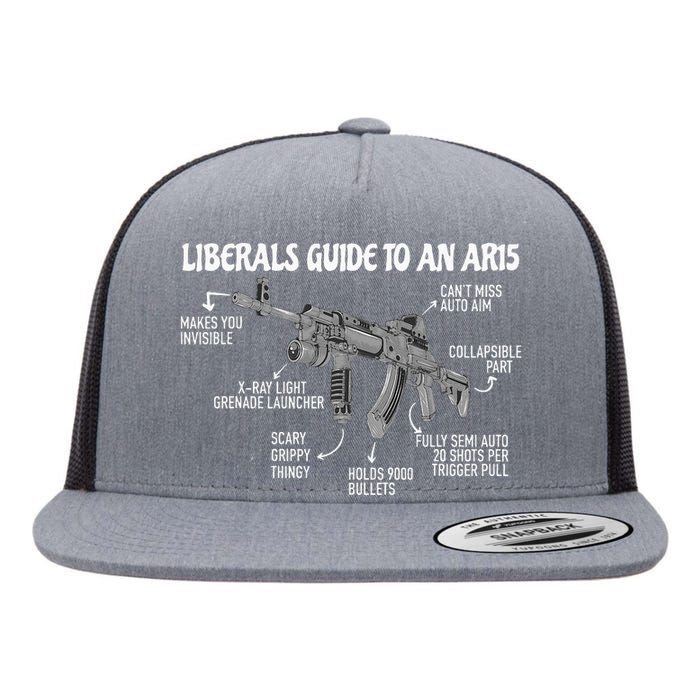 Liberals Guide To An AR15 Funny Anti Liberal Pro Gun AR15 2A Flat Bill Trucker Hat