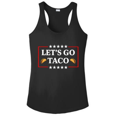 Let's Go Taco Trump Ladies PosiCharge Competitor Racerback Tank