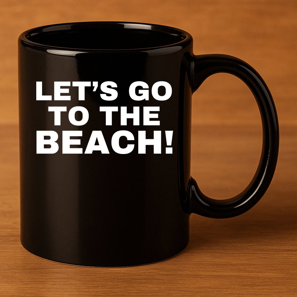 Let’s Go To The Beach 11oz C Handle Ceramic Mug