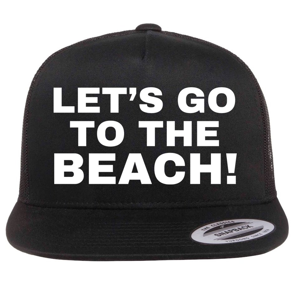 Let’s Go To The Beach Flat Bill Trucker Hat