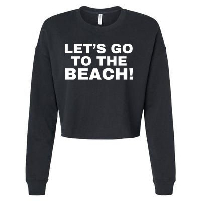 Let’s Go To The Beach Cropped Pullover Crew