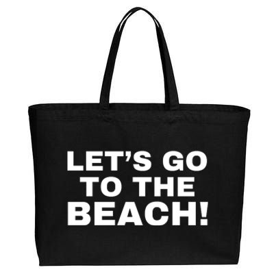 Let’s Go To The Beach Cotton Canvas Jumbo Tote