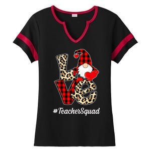 Love Gnome Teacher Squad Happy Valentine Day Ladies Halftime Notch Neck Tee