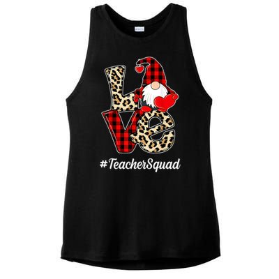 Love Gnome Teacher Squad Happy Valentine Day Ladies PosiCharge Tri-Blend Wicking Tank