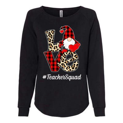 Love Gnome Teacher Squad Happy Valentine Day Womens California Wash Sweatshirt