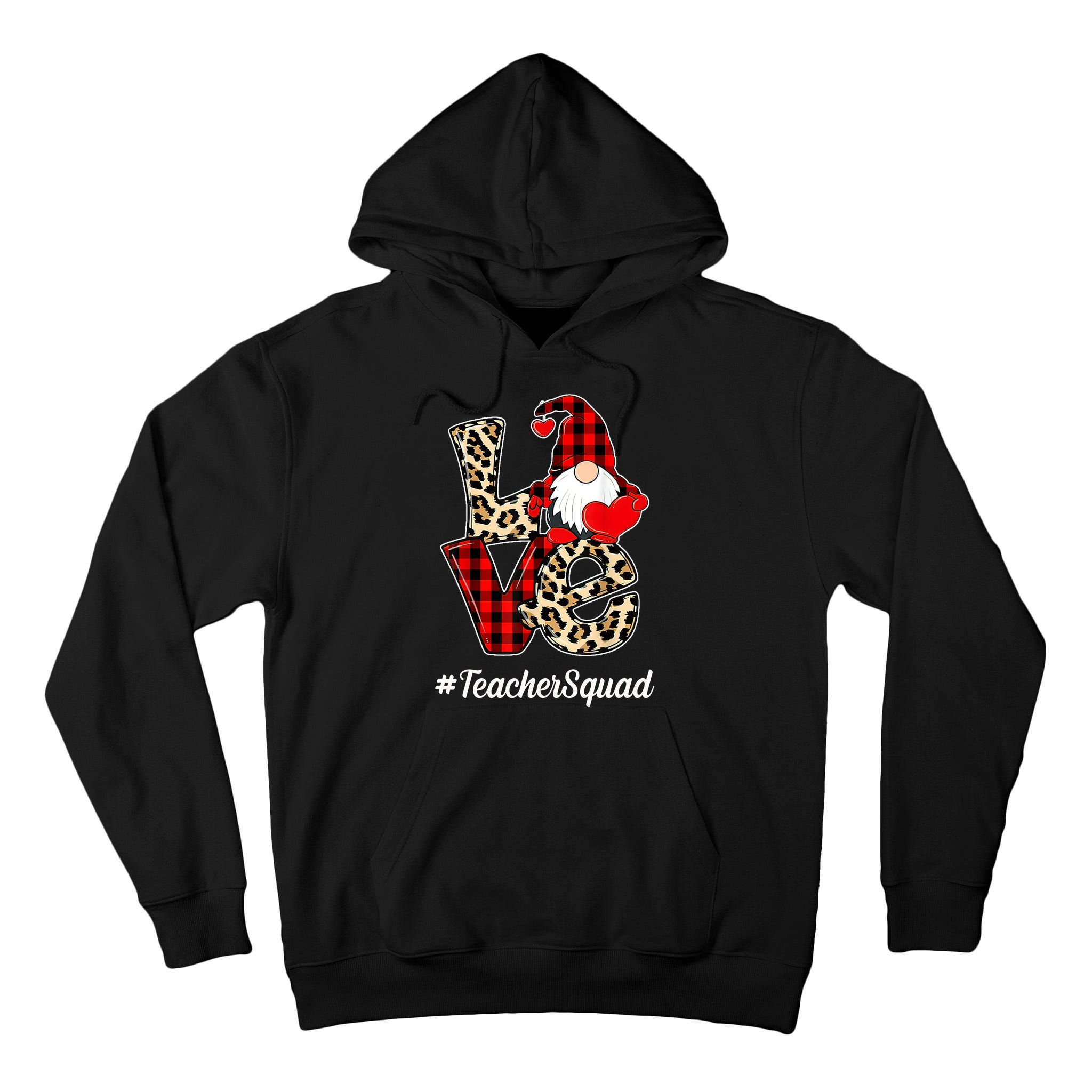 Love Gnome Teacher Squad Happy Valentine Day Tall Hoodie