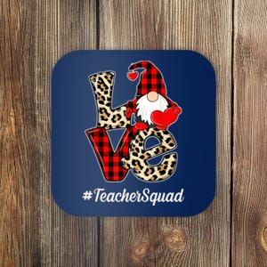 Love Gnome Teacher Squad Happy Valentine Day Coaster