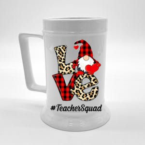 Love Gnome Teacher Squad Happy Valentine Day Beer Stein