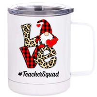 Love Gnome Teacher Squad Happy Valentine Day 12 oz Stainless Steel Tumbler Cup