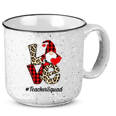 Love Gnome Teacher Squad Happy Valentine Day 15oz Campfire Ceramic Mug