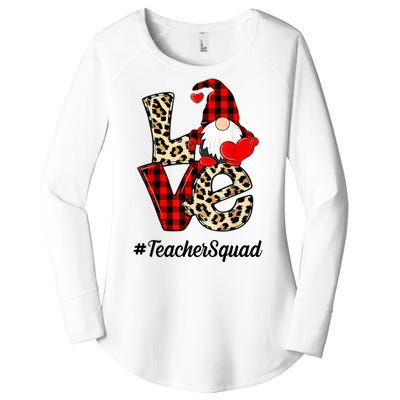 Love Gnome Teacher Squad Happy Valentine Day Women's Perfect Tri Tunic Long Sleeve Shirt