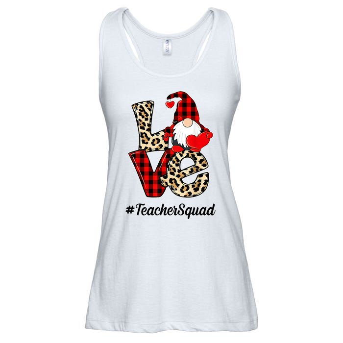 Love Gnome Teacher Squad Happy Valentine Day Ladies Essential Flowy Tank