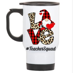 Love Gnome Teacher Squad Happy Valentine Day Stainless Steel Travel Mug