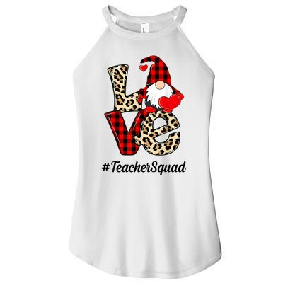 Love Gnome Teacher Squad Happy Valentine Day Women's Perfect Tri Rocker Tank