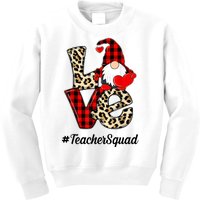 Love Gnome Teacher Squad Happy Valentine Day Kids Sweatshirt