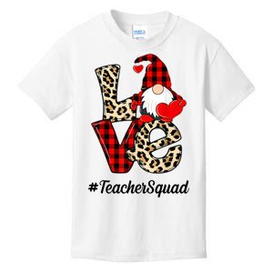 Love Gnome Teacher Squad Happy Valentine Day Kids T-Shirt