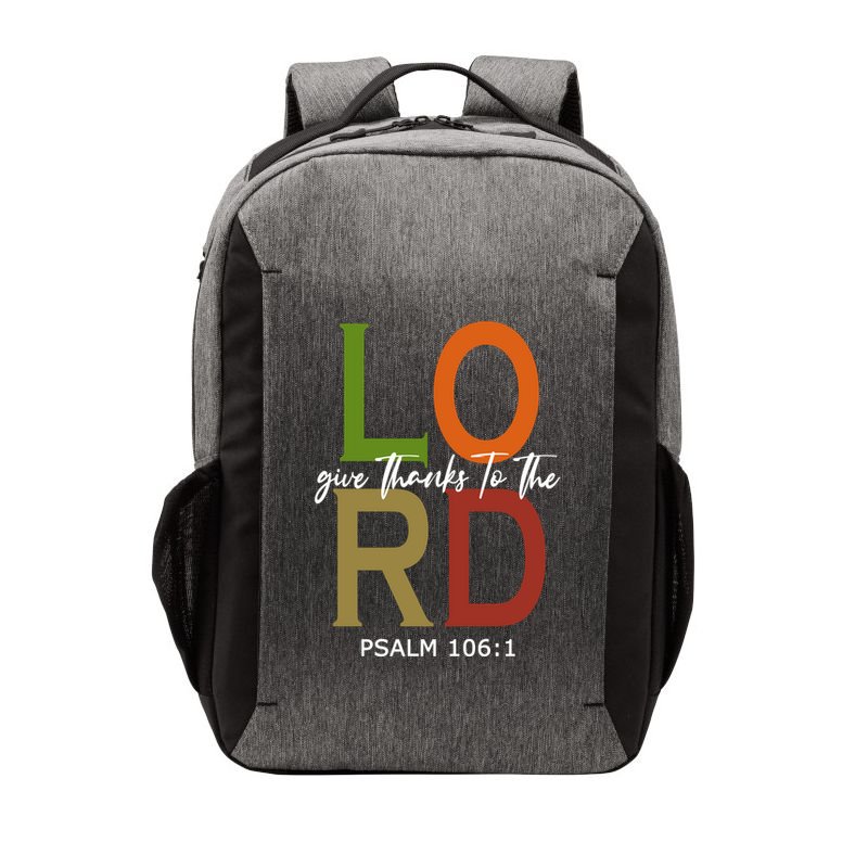Give Thanks To The Lord Psalm 106:1 Vector Backpack