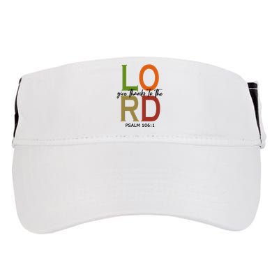 Give Thanks To The Lord Psalm 106:1 Adult Drive Performance Visor