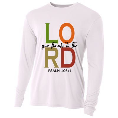 Give Thanks To The Lord Psalm 106:1 Cooling Performance Long Sleeve Crew