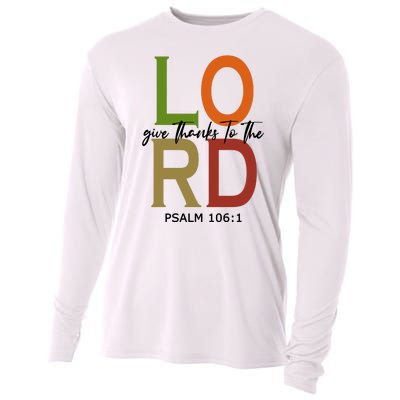 Give Thanks To The Lord Psalm 106:1 Cooling Performance Long Sleeve Crew