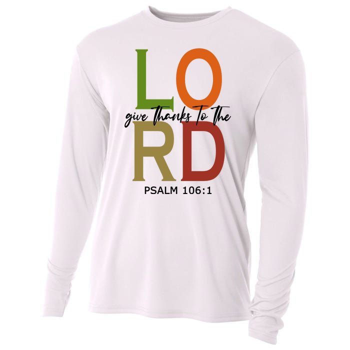 Give Thanks To The Lord Psalm 106:1 Cooling Performance Long Sleeve Crew