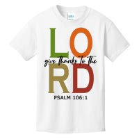 Give Thanks To The Lord Psalm 106:1 Kids T-Shirt