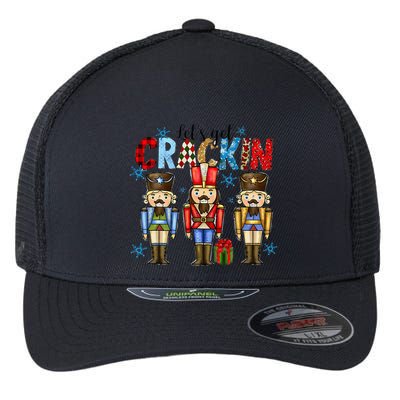 Let's Get This Party Crackin Nutcracker Christmas Pajamas Flexfit Unipanel Trucker Cap