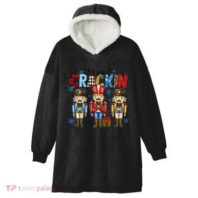 Let's Get This Party Crackin Nutcracker Christmas Pajamas Hooded Wearable Blanket