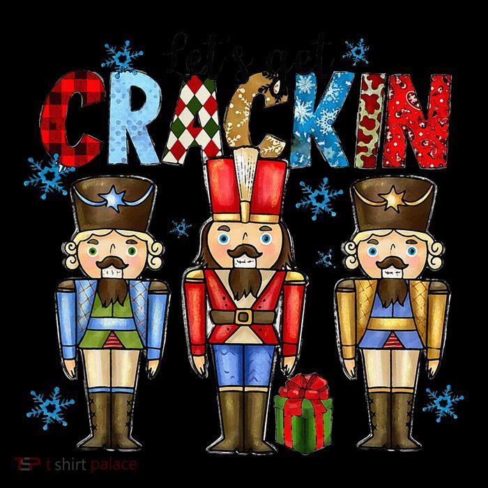 Let's Get This Party Crackin Nutcracker Christmas Pajamas Pom Pom 12in Knit Beanie