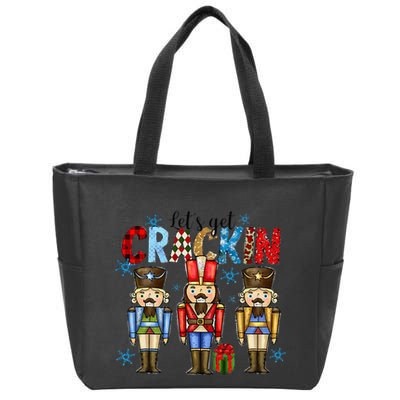 Let's Get This Party Crackin Nutcracker Christmas Pajamas Zip Tote Bag
