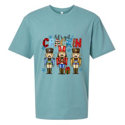 Let's Get This Party Crackin Nutcracker Christmas Pajamas Sueded Cloud Jersey T-Shirt