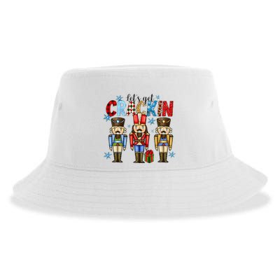 Let's Get This Party Crackin Nutcracker Christmas Pajamas Sustainable Bucket Hat