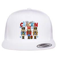 Let's Get This Party Crackin Nutcracker Christmas Pajamas Flat Bill Trucker Hat