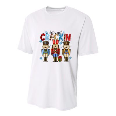 Let's Get This Party Crackin Nutcracker Christmas Pajamas Youth Performance Sprint T-Shirt
