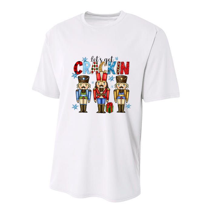 Let's Get This Party Crackin Nutcracker Christmas Pajamas Youth Performance Sprint T-Shirt