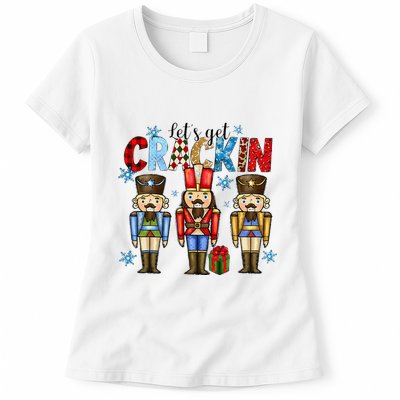 Let's Get This Party Crackin Nutcracker Christmas Pajamas Womens T-Shirt