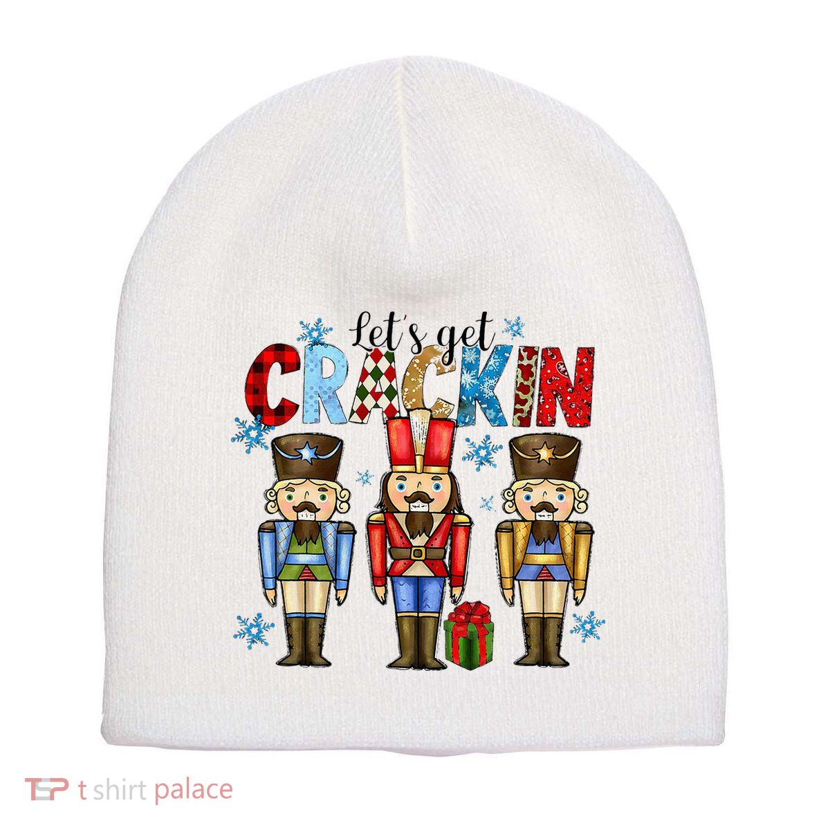 Let's Get This Party Crackin Nutcracker Christmas Pajamas Short Acrylic Beanie