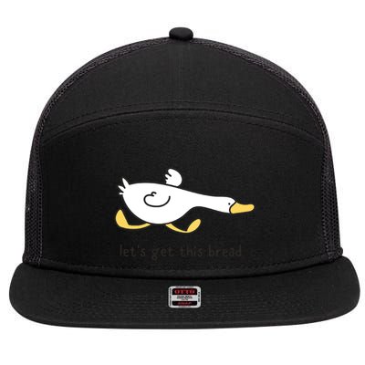 Lets Get This Bread Funny Duck Meme 7 Panel Mesh Trucker Snapback Hat