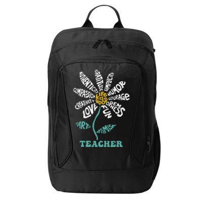 Lifeis Good Teacher Humor Courage Openness Fun Love City Backpack