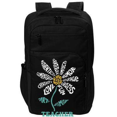 Lifeis Good Teacher Humor Courage Openness Fun Love Impact Tech Backpack