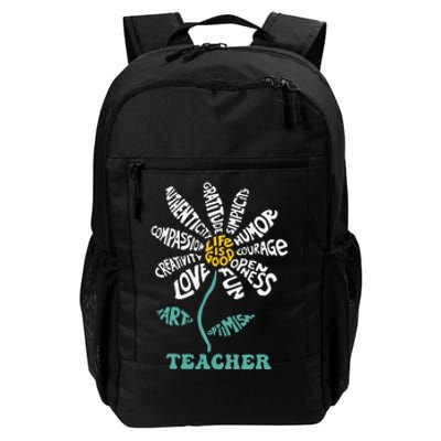 Lifeis Good Teacher Humor Courage Openness Fun Love Daily Commute Backpack