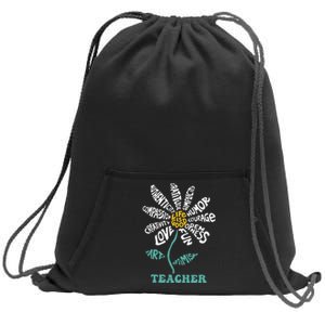 Lifeis Good Teacher Humor Courage Openness Fun Love Sweatshirt Cinch Pack Bag