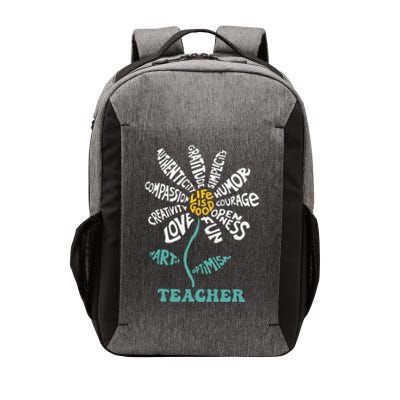 Lifeis Good Teacher Humor Courage Openness Fun Love Vector Backpack