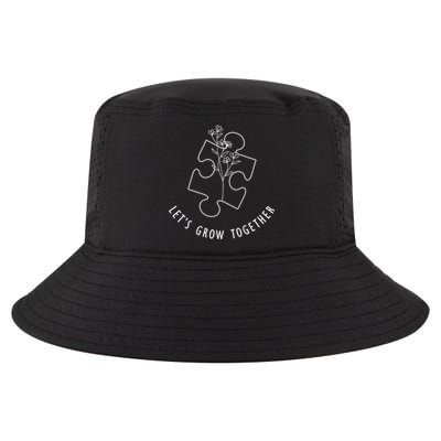 Let's Grow Together Autism Awareness Cool Comfort Performance Bucket Hat