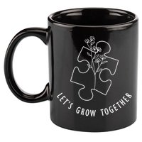 Let's Grow Together Autism Awareness 11oz C Handle Ceramic Mug